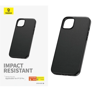 Etui Baseus Fauxther Series Apple iPhone 15 Pro (Czarny)