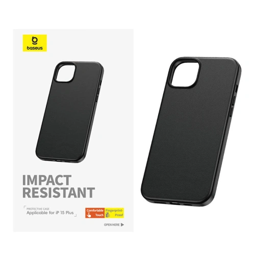 Kup Etui Baseus Fauxther Series Apple iPhone 15 Plus / 14 Plus (Czarny) - BSU4642 - {ean13} - Sklep Home Screen