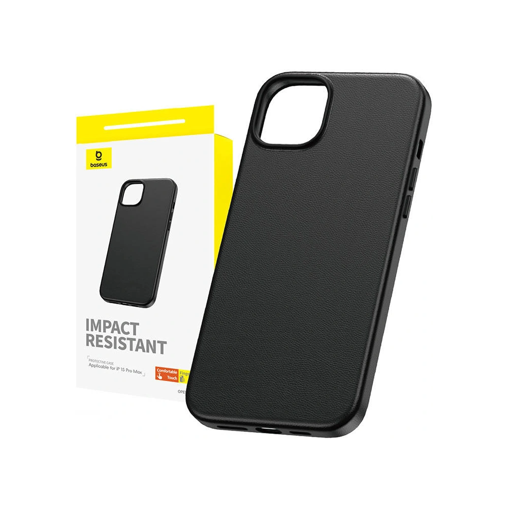 Etui Baseus Fauxther Series Apple iPhone 15 Pro Max (Czarny)