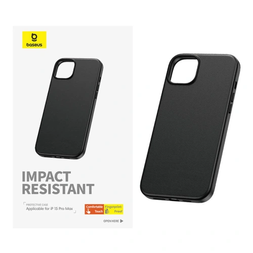 Kup Baseus Apple Husă Fauxther Series iPhone 15 Pro Max (negru) - BSU4643 - {ean13} - Sklep Home Screen