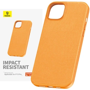 Kup Etui Baseus Fauxther Series Apple iPhone 15 Pro Max (Oranžový) - BSU4644 - {ean13} - Sklep Home Screen