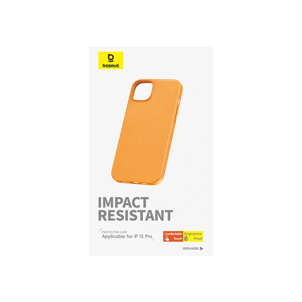 Etui Baseus Fauxther Series Apple iPhone 15 Pro Max (Pomarańczowy)