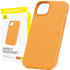 Etui Baseus Fauxther Series Apple iPhone 15 (Pomarańczowy)