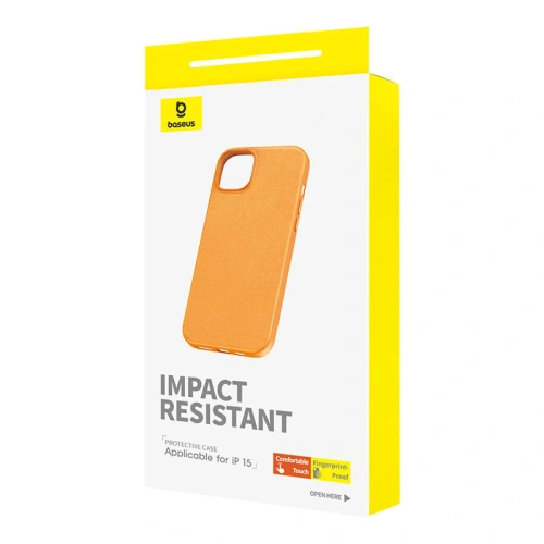 Buy Baseus Fauxther Series Apple iPhone 15 (orange) - BSU4645 - {ean13} - Home Screen Store Europe