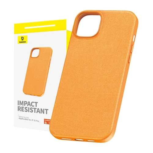 Kup Etui Baseus Fauxther Series Apple iPhone 15 Pro (Oranžový) - BSU4646 - {ean13} - Sklep Home Screen