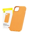 Etui Baseus Fauxther Series Apple iPhone 15 Pro (Pomarańczowy)