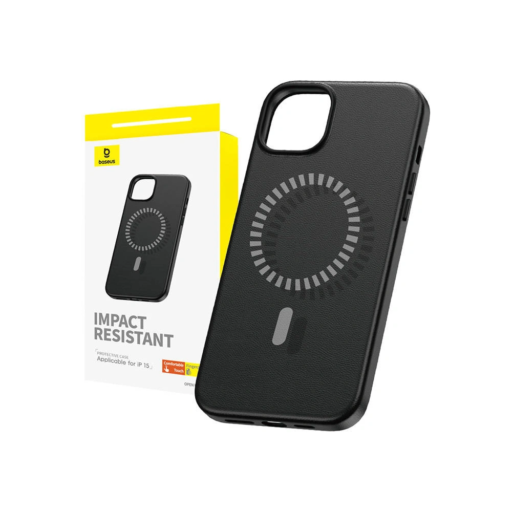 Etui Baseus Fauxther Series Apple iPhone 15 (Czarne)