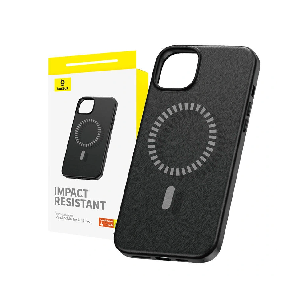Etui Baseus Fauxther Series Apple iPhone 15 Pro (Czarne)