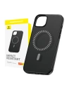Baseus Apple Husă Fauxther Series iPhone 15 Plus / 14 Plus (negru)