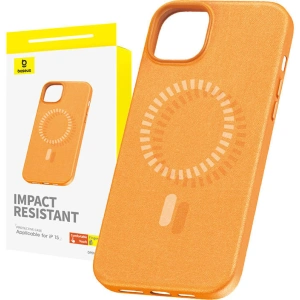 Etui Baseus Fauxther Series Apple iPhone 15 (Pomarańczowe)