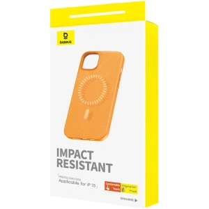 Etui Baseus Fauxther Series Apple iPhone 15 (Pomarańczowe)