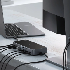 Kup Stație de andocare pentru monitoare 4K Satechi Triple 4K Display Docking Station (3x4K/60Hz,100W,2xDP1.4,3xHDMI2.0) - STH92 - {ean13} - Sklep Home Screen