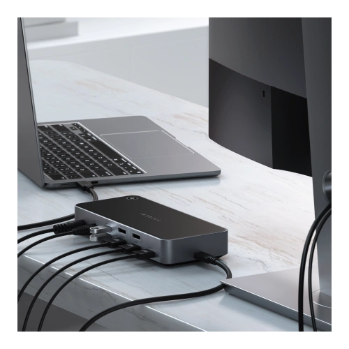 Kup Stacja dokująca do monitorów 4K Satechi Triple 4K Display Docking Station (3x4K/60Hz,100W,2xDP1.4,3xHDMI2.0) - STH92 - {ean13} - Sklep Home Screen