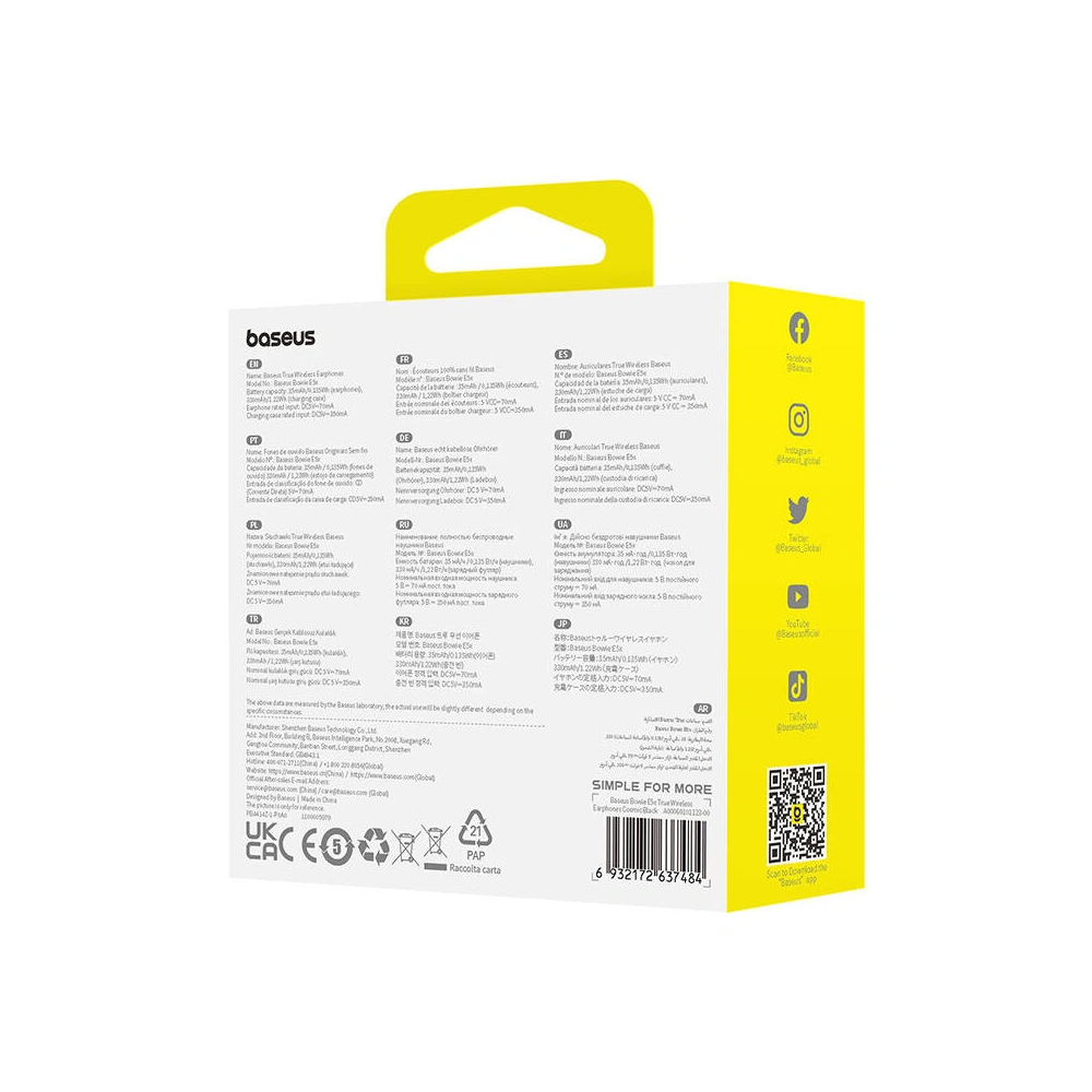 Słuchawki TWS Baseus Bowie E5x BT 5.3 (czarne)