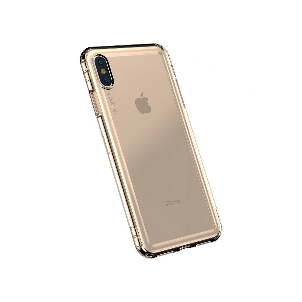 Przezroczyste etui Baseus Safety Airbags Case do iPhone X / XS (złote)