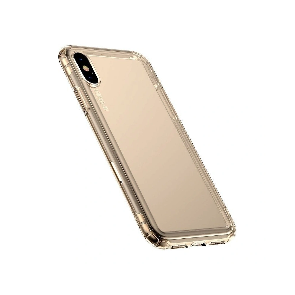 Przezroczyste etui Baseus Safety Airbags Case do iPhone X / XS (złote)