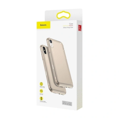 Kup Przezroczyste etui Baseus Safety Airbags Case do iPhone X / XS (złote) - BSU457GLD - {ean13} - Sklep Home Screen