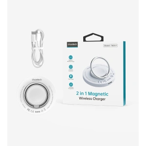 Buy Choetech T603-F MagSafe inductive charger with finger grip white - CHT189 - {ean13} - Home Screen Store Europe