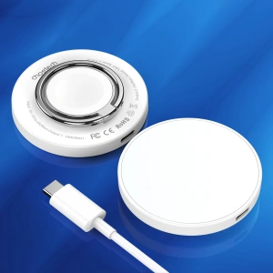 Buy Choetech T603-F MagSafe inductive charger with finger grip white - CHT189 - {ean13} - Home Screen Store Europe