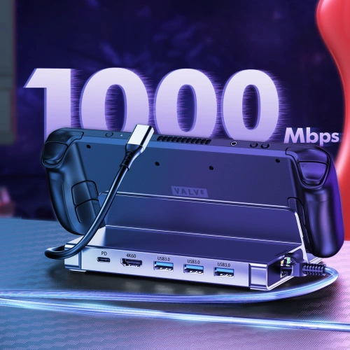 Kup HUB Choetech M52 do Valve Steam Deck LCD / OLED adaptér USB-C / USB-C PD, USB-A, HDMI, RJ45 šedý - CHT190 - {ean13} - Sklep Home Screen