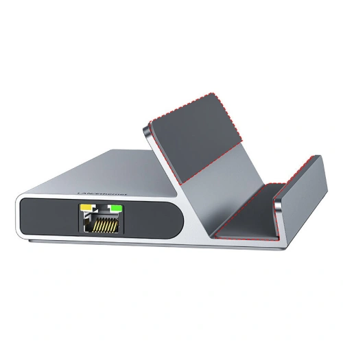 Kup HUB Choetech M52 do Valve Steam Deck LCD / OLED adapter USB-C / USB-C PD, USB-A, HDMI, RJ45 szary - CHT190 - {ean13} - Sklep Home Screen