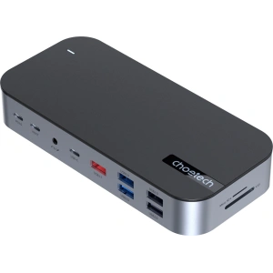Buy Choetech M52 adapter USB-C / USB-C PD, USB-C, USB-A, HDMI, VGA, DP, SD, TF, RJ45, AUX grey - CHT191 - {ean13} - Home Screen Store Europe