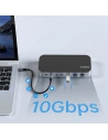 Kup HUB Choetech M52 adapter USB-C / USB-C PD, USB-C, USB-A, HDMI, VGA, DP, SD, TF, RJ45, AUX szary - CHT191 - {ean13} - Sklep Home Screen