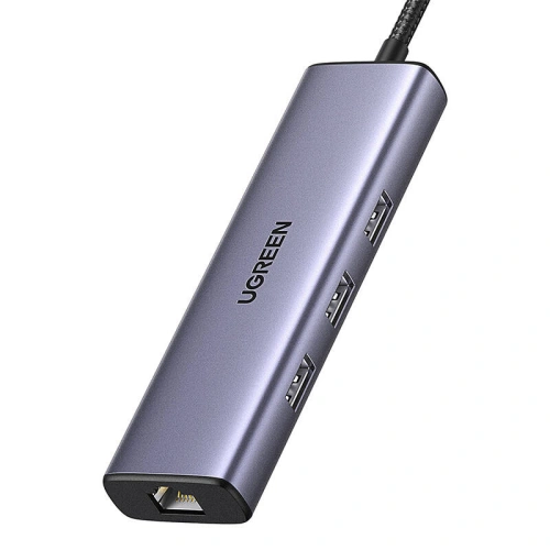 Kup HUB UGREEN CM512 adaptor USB-C / 3x USB A 3.0, HDMI, RJ45, PD - UGR1711 - {ean13} - Sklep Home Screen