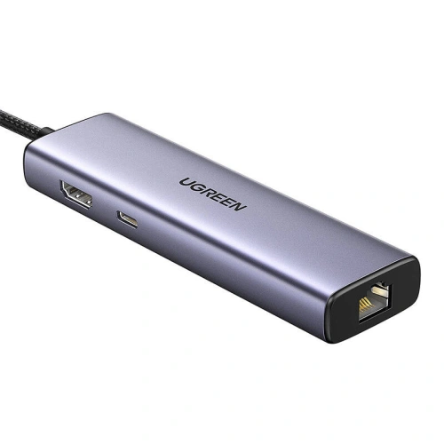 Kup HUB UGREEN CM512 Adapter USB-C / 3x USB A 3.0, HDMI, RJ45, PD - UGR1711 - {ean13} - Sklep Home Screen
