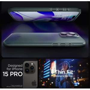 Etui Spigen Thin Fit Apple iPhone 15 Pro Abyss Green