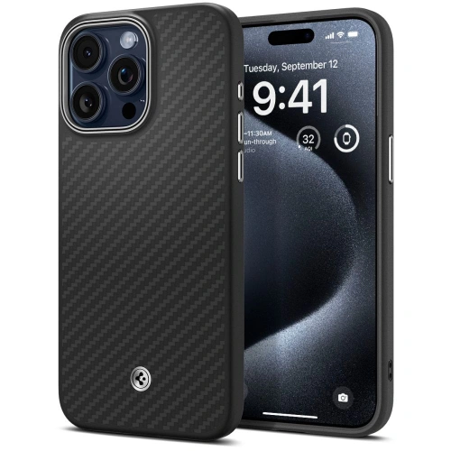 Kup Etui Spigen Enzo Aramid Mag MagSafe Apple iPhone 15 Pro Matt Fekete - SPN3132 - {ean13} - Sklep Home Screen