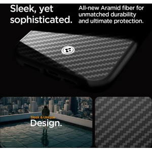 Etui Spigen Enzo Aramid Mag MagSafe Apple iPhone 15 Pro Matte Black - iPhone 15 Pro - Spigen