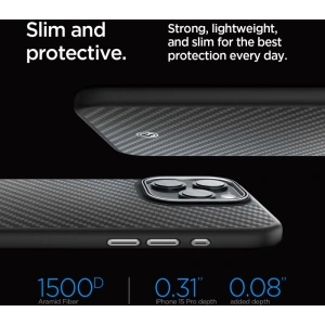 Etui Spigen Enzo Aramid Mag MagSafe Apple iPhone 15 Pro Matte Black - iPhone 15 Pro - Spigen