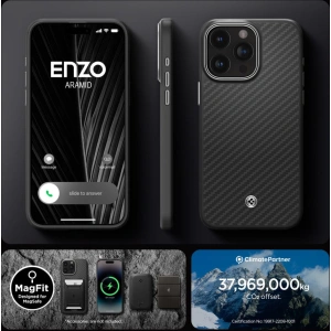 Etui Spigen Enzo Aramid Mag MagSafe Apple iPhone 15 Pro Matte Black - iPhone 15 Pro - Spigen
