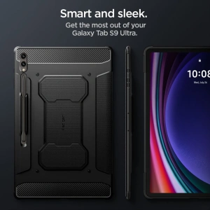 Kup Etui Spigen Rugged Armor Pro Samsung Galaxy Tab S8 Ultra / S9 Ultra / S10 Ultra 14.6 Black - SPN3133 - {ean13} - Sklep Home Screen