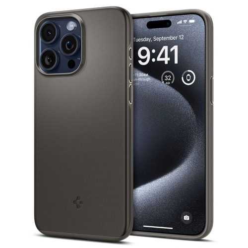 Kup Case Spigen Thin Fit Apple iPhone 15 Pro Gunmetal - SPN3134 - {ean13} - Sklep Home Screen