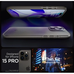 Etui Spigen Thin Fit Apple iPhone 15 Pro Gunmetal