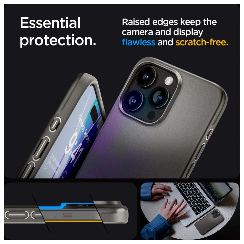 Etui Spigen Thin Fit Apple iPhone 15 Pro Gunmetal