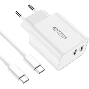 Kup Tech-Protect Încărcător de putere C35W, 2xUSB-C, PD, 35W + cablu USB-C alb - THP2361 - {ean13} - Sklep Home Screen