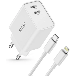 Kup Tech-Protect Încărcător de rețea C35W, 2xUSB-C, PD, 35W + cablu Lightning alb - THP2362 - {ean13} - Sklep Home Screen