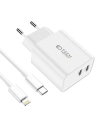 Kup Tech-Protect Încărcător de rețea C35W, 2xUSB-C, PD, 35W + cablu Lightning alb - THP2362 - {ean13} - Sklep Home Screen