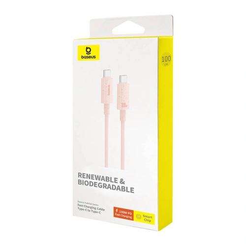 Kup Kabel Baseus USB-C / USB-C Habitat Series 100W, PD, 1m (rosa) - BSU4663 - {ean13} - Sklep Home Screen