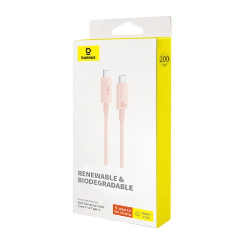 Kup Baseus Cablu USB-C / USB-C Habitat Series 100W, PD, 2m (roz) - BSU4664 - {ean13} - Sklep Home Screen
