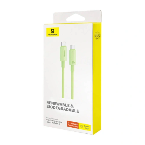 Kup Kabel Baseus USB-C / USB-C Habitat Series 100W, PD, 2m (zielony) - BSU4665 - {ean13} - Sklep Home Screen