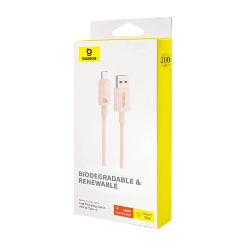 Buy Baseus USB-A / USB-C Habitat Series 100W, PD, 2m cable (pink) - BSU4667 - {ean13} - Home Screen Store Europe