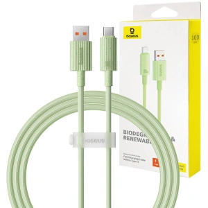 Kabel Baseus USB-A / USB-C Habitat Series 100W, PD, 1m (grün)