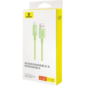 Kabel Baseus USB-A / USB-C Habitat Series 100W, PD, 1m (grün)