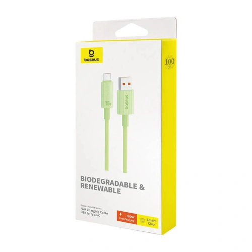 Kup Kabel Baseus USB-A / USB-C Habitat Series 100W, PD, 1m (grün) - BSU4668 - {ean13} - Sklep Home Screen