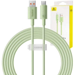 Kabel Baseus USB-A / USB-C Habitat Series 100W, PD, 2m (zielony)