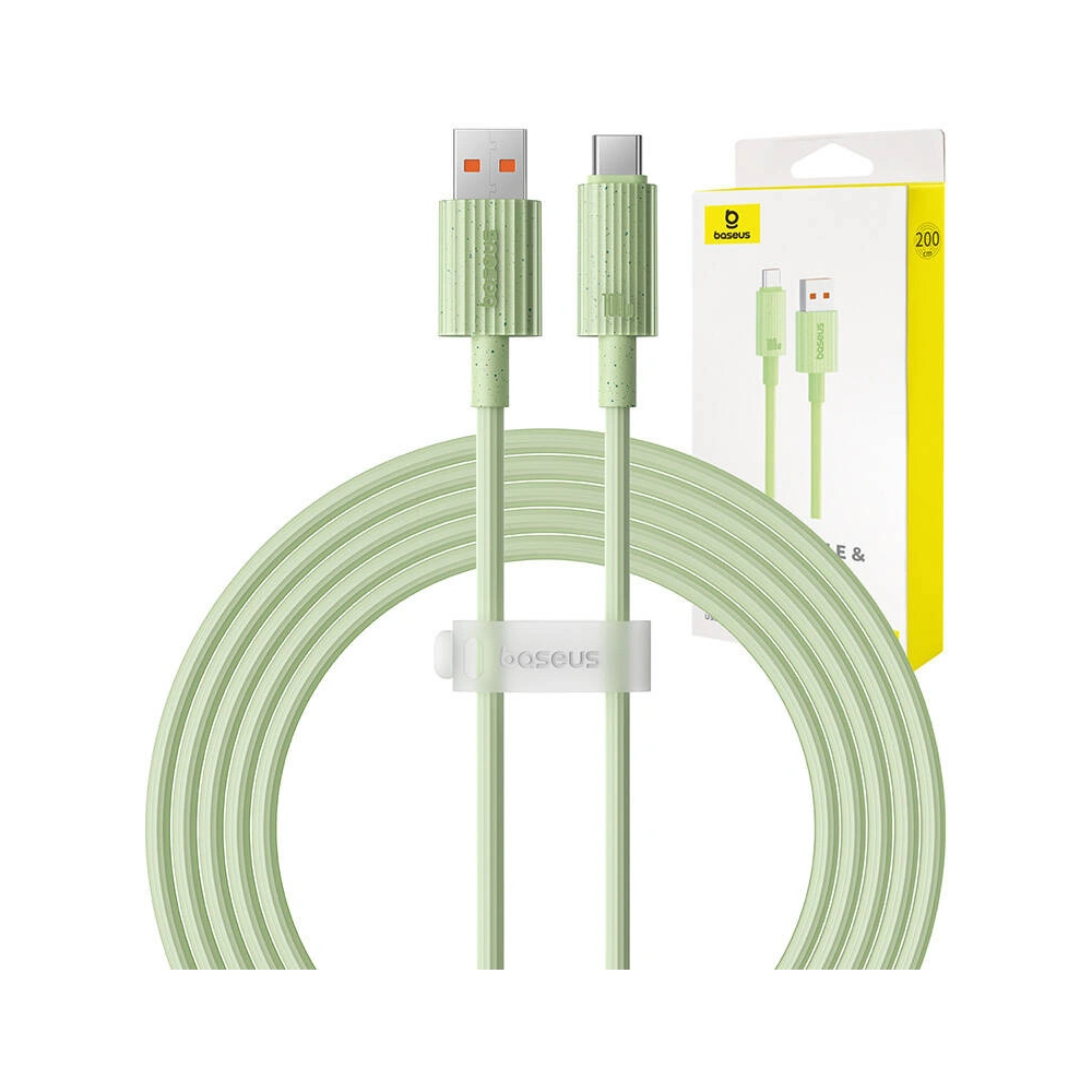 Kabel Baseus USB-A / USB-C Habitat Series 100W, PD, 2m (zielony)